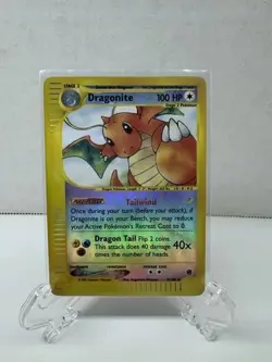 Pokemon TCG Dragonite Expedition Base Set Reverse Holo Rare Card 9/165 - Image 1