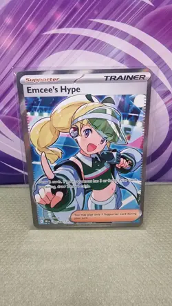Emcee's Hype - 220/182 - Pokemon TCG Destined Rivals FULL ART Card - PACK FRESH - Image 1