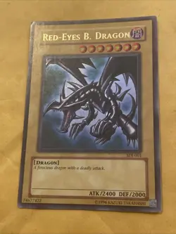 Yu-Gi-Oh! Card TCG Red-Eyes B. Dragon SDJ-001 Ultra Rare Unlimited Edition NM - Image 1