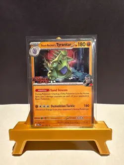 Pokemon TCG Team Rockets Tyranitar Card 096/182 Destined Rivals Stamped - Image 1