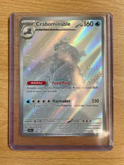 Pokemon Crabominable 149/142 Holiday Calendar 2025 Holo Festive Stamp Promo Card - Image 1
