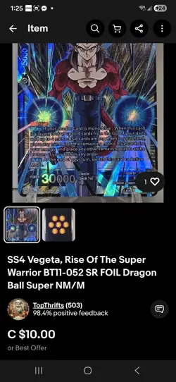 Dragon Ball Super Card Game Lot ×5 NM - Image 2