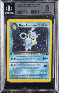 2000 POKEMON TEAM ROCKET - 1ST ED. - HOLO - R #3 DARK BLASTOISE BGS 8 - Image 1
