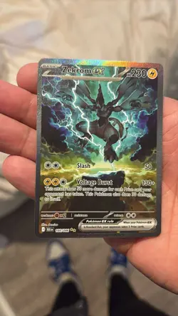 Zekrom EX SIR - 166/086 - Pokemon Tcg Black Bolt - Near Mint Pack Fresh - Image 1