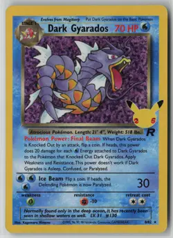 Dark Gyarados 8/82 Pokemon Celebrations: Classic Collection Holo (Near Mint) NM1 - Image 1