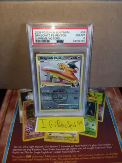 Pokemon 2009 Platinum Dragonite FB Crosshatch Holo PSA 8 "Error PSA Label" - Image 1