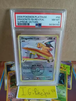 Pokemon 2009 Platinum Dragonite FB Crosshatch Holo PSA 8 "Error PSA Label" - Image 3
