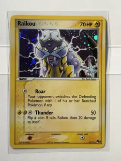 Pokemon TCG Raikou Holo Rare Mint Condition 3/17 Pop Series 2 - Image 1