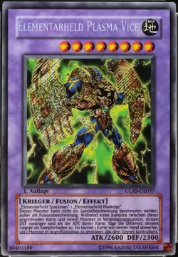Yu-Gi-Oh! Elementarheld Plasma Vice GLAS 1.Edition Secret Rare [PSA 8] | DE 2007 - Image 3