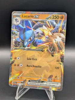 Pokemon TCG Lucario EX Holo Card 082/142 Stellar Crown Double Rare NM - Image 1