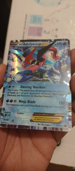 Pokemon TCG Ash-Greninja EX XY Black Star Promo XY133 Holo Card HP- 2016 - Image 1