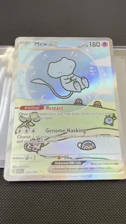 Mew EX 232/091 Sir Bubble Mew Paldean Fates SV Pokemon TCG Holo Full Art - Image 2
