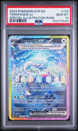2024 POKEMON SCR EN-STELLAR CROWN SPECIAL ILLUSTRATION RARE TERAPAGOS EX PSA 10 - Image 1