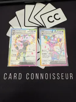 Pokemon TCG Umbreon And Espeon Black Star Promo SVP175 SVP176 Figure Collection - Image 1