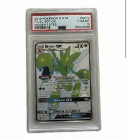 2019 Scizor GX Pokemon Sun and Moon FA Hidden Fates Shiny #SV72 PSA 10 Gem Mint - Image 1