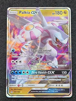 Pokemon Palkia GX TCG Sun & Moon Ultra Prism Holo Card 101/156 NM - Image 1