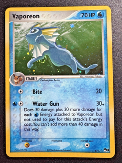Vaporeon 6/17 POP Series 3 Promo Pokemon Card Holo Foil Rare Swirl Near Mint - Image 1
