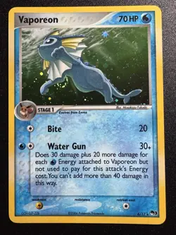 Vaporeon 6/17 POP Series 3 Promo Pokemon Card Holo Foil Rare Swirl Near Mint - Image 3