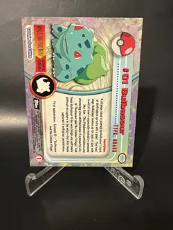 Bulbasaur #01 Topps TV Animation Edition Black Label Pokemon Card - Image 2