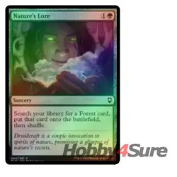 Foil Nature's Lore M/NM Magic MTG Commander Legends: Battle For Baldur's Gate - Image 1