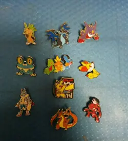 Pokemon Collector Pins pin 10 piece set MEGA Charizard Pikachu Lucario New LOT - Image 2