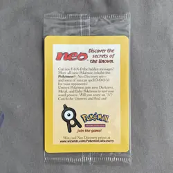 Sealed 2001 Entei Reverse Holo Pokemon Neo Discovery Black Star Movie Promo - Image 1
