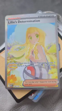 Pokemon Mega Evolution Lillie's Determination 184/132 Secret Rare Mint Condition - Image 4