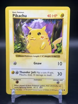 Red Cheeks Pikachu Shadowless 1999 Pokemon Base Set 58/102 WOTC NM - Image 1