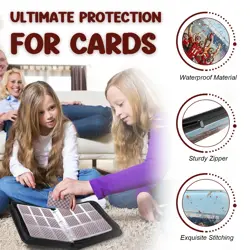 Football Card Binder 900 Pocket, Trading Card Binder 9 Pockets with 50 Remova... - Image 2