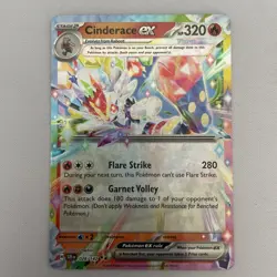 Pokemon TCG Cinderace Ex Holo Card Stellar Crown 028/142 English NM - Image 3