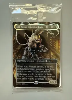 Magic The Gathering x Marvel Legends Agent Anti-Venom Foil Promo Card Sealed - Image 1