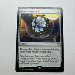 MTG Unwinding Clock- Commander 2018- Rare- LP - Image 1