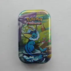 Pokemon TCG: Scarlet & Violet-Prismatic Evolutions Mini Tin - Vaporeon - Image 1