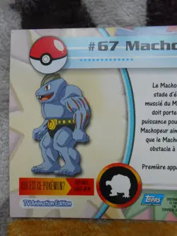 MACHOPEUR #67 - TOPPS TV ANIMATION EDITION - POKEMON - TRES BON ETAT - Image 5
