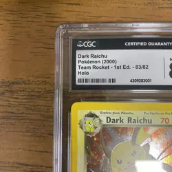 Pokemon Dark Raichu 83/82 Team Rocket Holo 1st Edition CGC 8.5 - Image 3