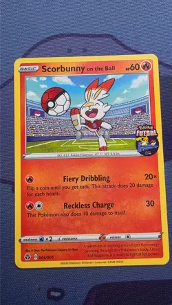 Pokemon TCG Promo Scorbunny On The Ball 004/005 Futsal UK Exclusive Sealed - Image 1