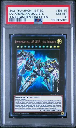 2021 YU-GI-OH! TIN OF ANCIENT BATTLES DIVINE ARSENAL AA-ZEUS - SKY THUNDER PSA 8 - Image 1