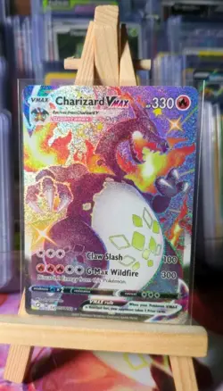 Pokemon TCG Shining Fates Charizard VMAX Holo Card SV107/SV122 Near Mint - Image 1