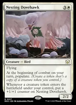 [1x] Nesting Dovehawk Near Mint, English March of the Machine Commander MTG Magi - Image 1