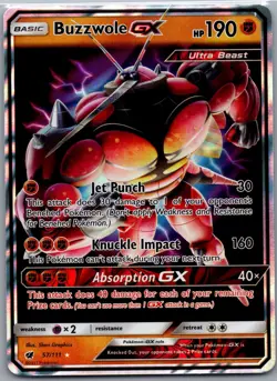 Buzzwole GX 57/111 - Pokemon TCG SM: Crimson Invasion - Ultra Rare (NM) - Image 1