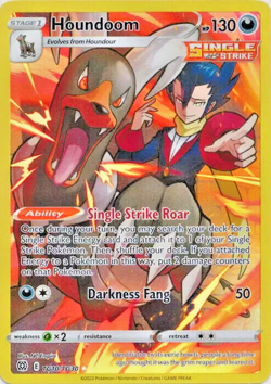 Pokemon TCG Houndoom Brilliant Stars Trainer Gallery TG10/TG30 Holo Ultra Rare - Image 1