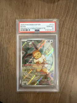 Pokemon TCG Prismatic Evolutions Eevee Black Star Promo #173 PSA 10 - Image 1