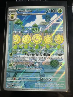 Pokemon TCG Sunflora Illustration Rare #169/167 SV: Twilight Masquerade NM/M - Image 1