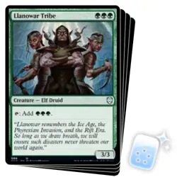 LLANOWAR TRIBE X4 Kaldheim: Commander Magic MTG MINT CARD - Image 1