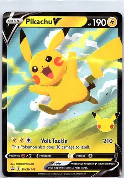 Pikachu V SWSH143 SWSH: Sword & Shield Promo Cards - Pokemon Card - NM - Image 1