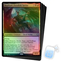 FOIL RAPHAEL, FIENDISH SAVIOR X4 Commander Legends: Battle For Baldur's Gate MTG - Image 1
