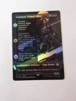 Summon: Primal Odin (Borderless) Final Fantasy Foil NM!!! - Image 1