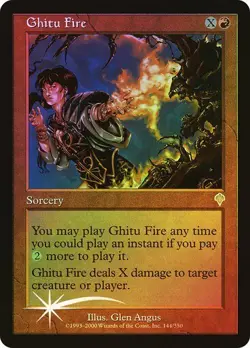 Invasion MTG FOIL Ghitu Fire Magic - Image 1