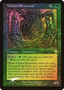 Invasion MTG FOIL Thicket Elemental Magic - Image 1