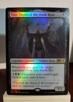 MTG Vito Thorn Of The Dusk Rose Core Set 2021 Foil MP X1 Magic The Gathering - Image 1
